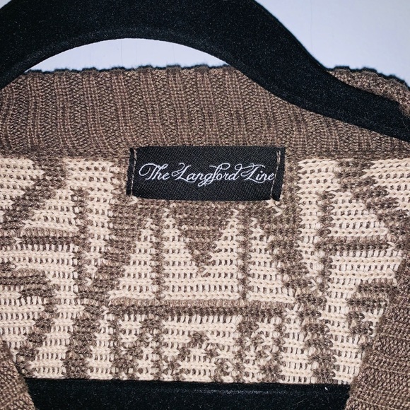 The Langford Line Cropped Vintage Sweater - Picture 4 of 8